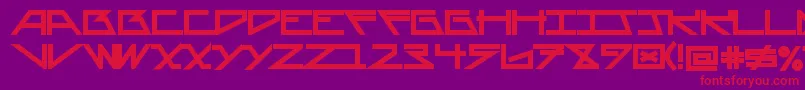 フォントAsteriskBold – 紫の背景に赤い文字