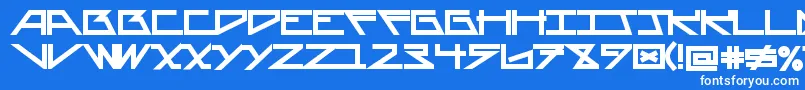 AsteriskBold-fontti – valkoiset fontit sinisellä taustalla