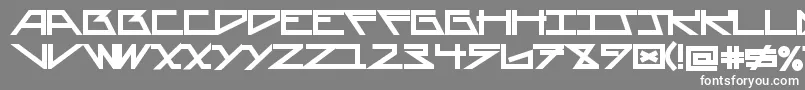 フォントAsteriskBold – 灰色の背景に白い文字