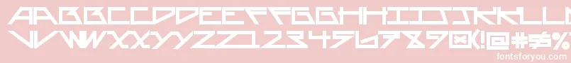 AsteriskBold-fontti – valkoiset fontit vaaleanpunaisella taustalla