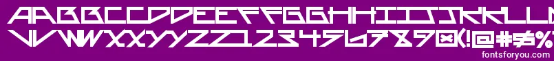 AsteriskBold-fontti – valkoiset fontit violetilla taustalla