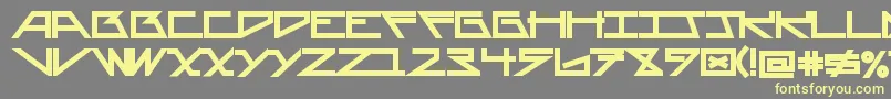 AsteriskBold-fontti – keltaiset fontit harmaalla taustalla