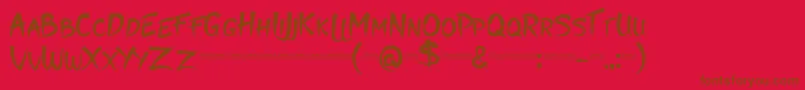 Moyko Font – Brown Fonts on Red Background