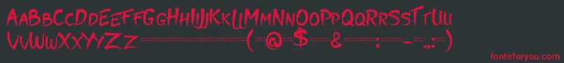 Moyko Font – Red Fonts on Black Background