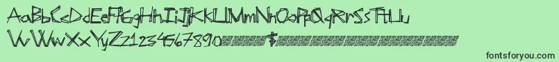 Soupkitchen Font – Black Fonts on Green Background