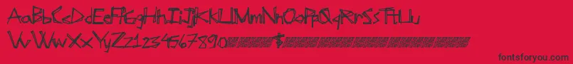 フォントSoupkitchen – 赤い背景に黒い文字