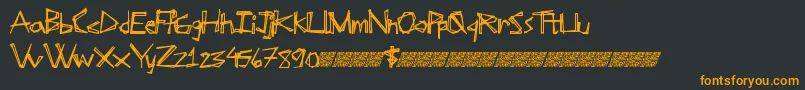 Шрифт Soupkitchen – оранжевые шрифты на чёрном фоне