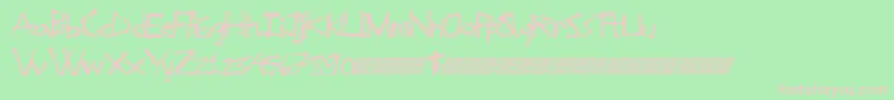 Soupkitchen Font – Pink Fonts on Green Background