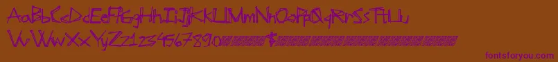 Soupkitchen Font – Purple Fonts on Brown Background