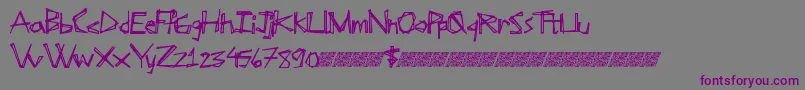Soupkitchen Font – Purple Fonts on Gray Background