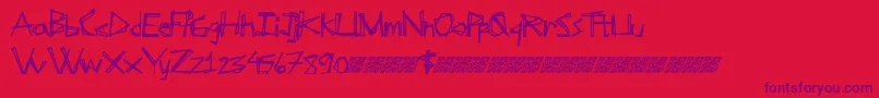 Soupkitchen Font – Purple Fonts on Red Background
