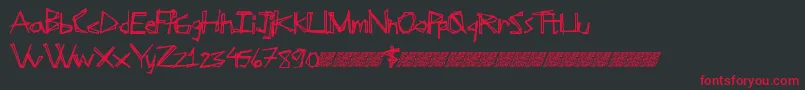 Soupkitchen Font – Red Fonts on Black Background