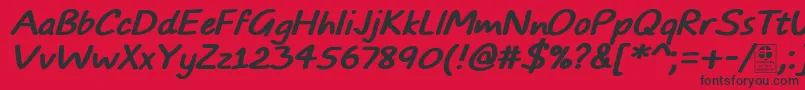 fuente TypoComicsBoldItalicDemo – Fuentes Negras Sobre Fondo Rojo
