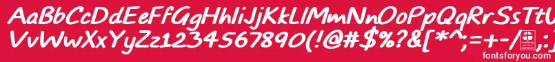 TypoComicsBoldItalicDemo Font – White Fonts on Red Background