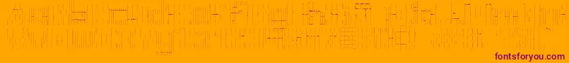 NerminsTemplate-Schriftart – Violette Schriften auf orangefarbenem Hintergrund