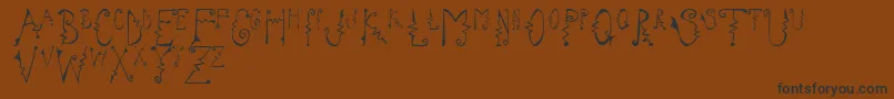 CassattaZig-Schriftart – Schwarze Schriften auf braunem Hintergrund