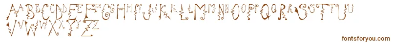 CassattaZig-Schriftart – Braune Schriften auf weißem Hintergrund