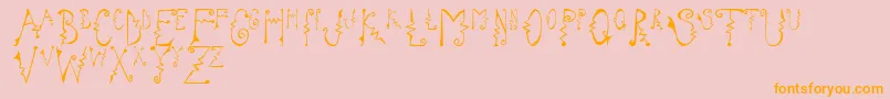 CassattaZig Font – Orange Fonts on Pink Background