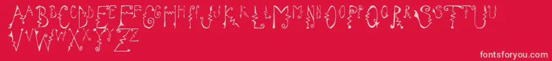 CassattaZig Font – Pink Fonts on Red Background