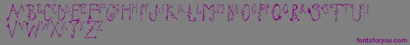 CassattaZig-fontti – violetit fontit harmaalla taustalla