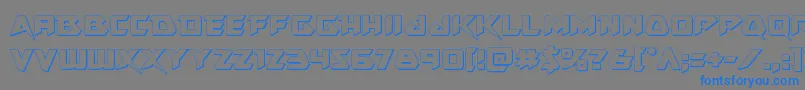 Skirmisher3D Font – Blue Fonts on Gray Background