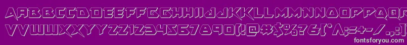 Skirmisher3D Font – Green Fonts on Purple Background