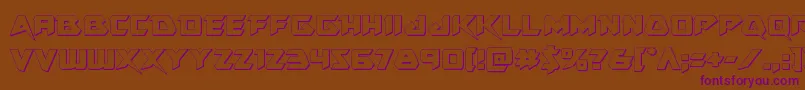 Skirmisher3D Font – Purple Fonts on Brown Background