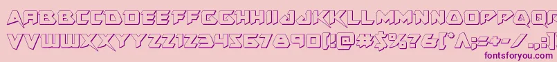 Skirmisher3D Font – Purple Fonts on Pink Background