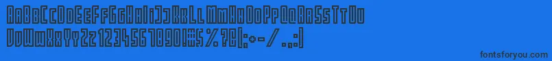 Partin Font – Black Fonts on Blue Background
