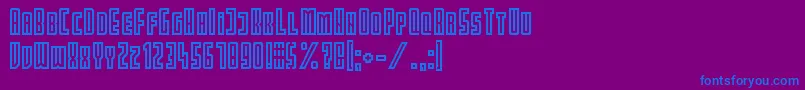 Partin Font – Blue Fonts on Purple Background