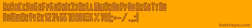 Partin Font – Brown Fonts on Orange Background