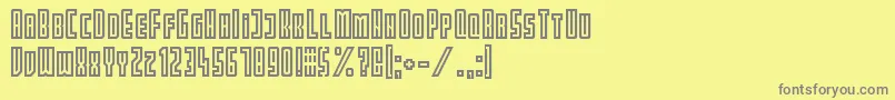 Partin Font – Gray Fonts on Yellow Background