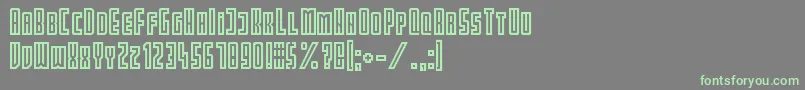 Partin Font – Green Fonts on Gray Background
