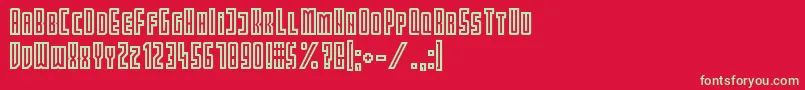 Partin Font – Green Fonts on Red Background