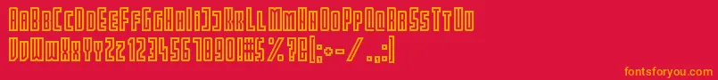 Partin Font – Orange Fonts on Red Background