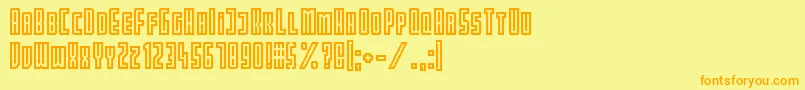 Partin Font – Orange Fonts on Yellow Background