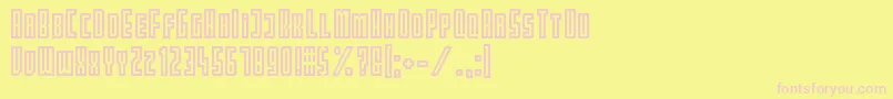 Partin Font – Pink Fonts on Yellow Background