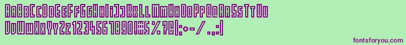 Partin Font – Purple Fonts on Green Background