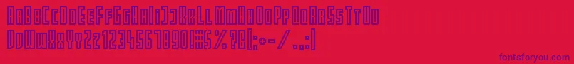 Partin-Schriftart – Violette Schriften auf rotem Hintergrund