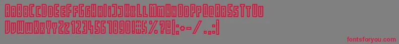Partin Font – Red Fonts on Gray Background