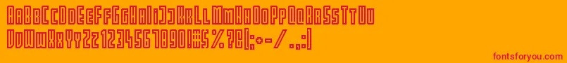 Partin Font – Red Fonts on Orange Background