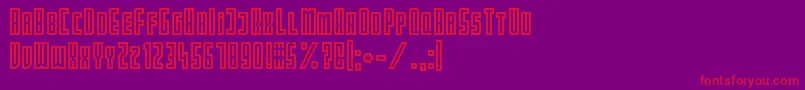 フォントPartin – 紫の背景に赤い文字