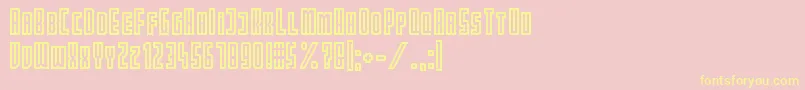 Partin Font – Yellow Fonts on Pink Background