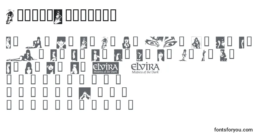A fonte ElviraDingbats – alfabeto, números, caracteres especiais