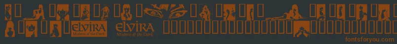 fuente ElviraDingbats – Fuentes Marrones Sobre Fondo Negro