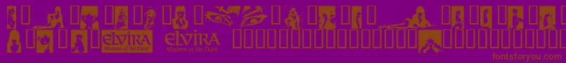 fuente ElviraDingbats – Fuentes Marrones Sobre Fondo Morado