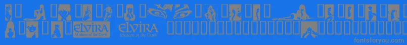 Подробнее о шрифте ElviraDingbats Шрифт ElviraDingbats – серые шрифты на синем фоне