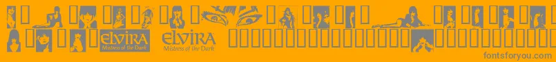 ElviraDingbats Font – Gray Fonts on Orange Background