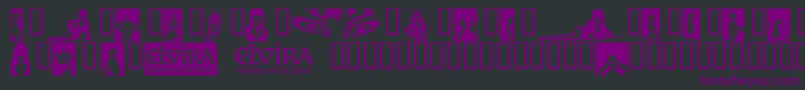 ElviraDingbats Font – Purple Fonts on Black Background