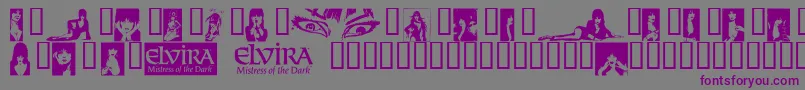 ElviraDingbats Font – Purple Fonts on Gray Background